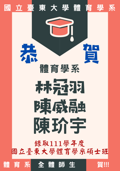 【賀】111學年度碩士班甄試名單圖片